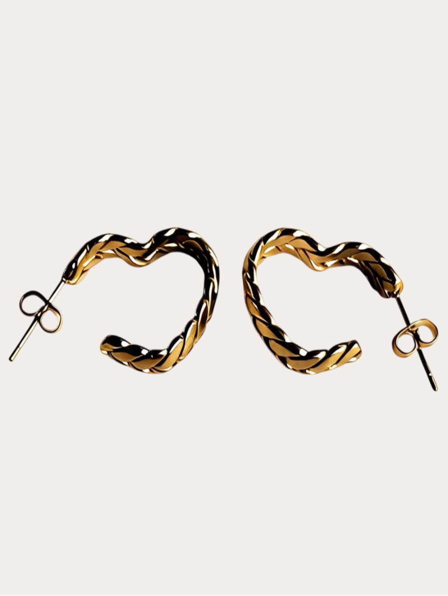 Pendientes Corazón Trenzado